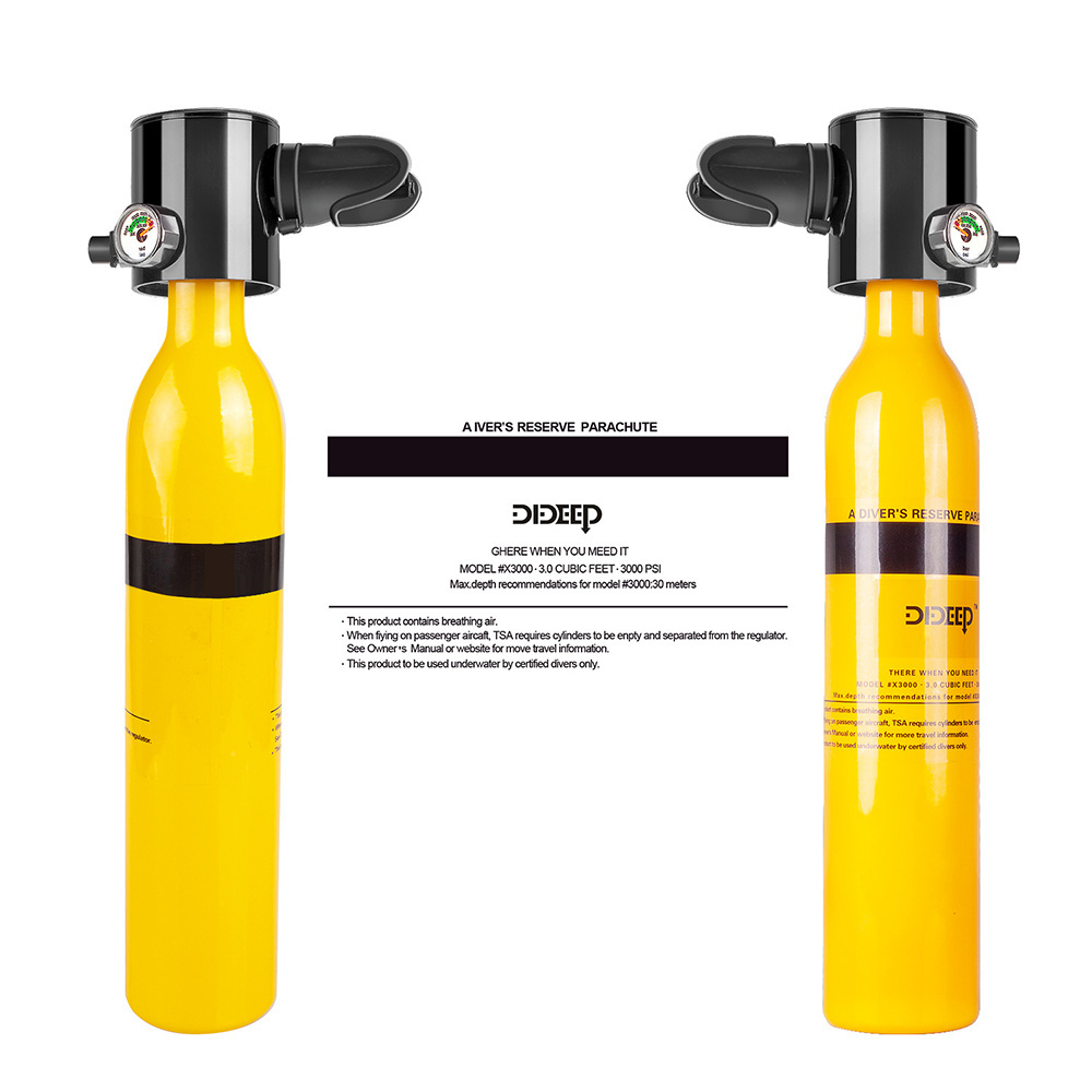 Scuba Diving Tank Cylinder Reinflatable Air bottle Oxygen tank 0.5L Oxygen Cylinder Portable Diving Tank Equipment