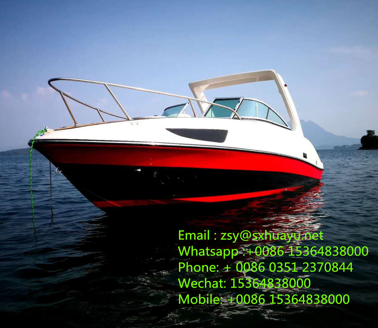 Yacht 7.3m(24ft) CE certificate Aluminum Center Cabin With Hardtop High Speed Fishing Boat/Vessel