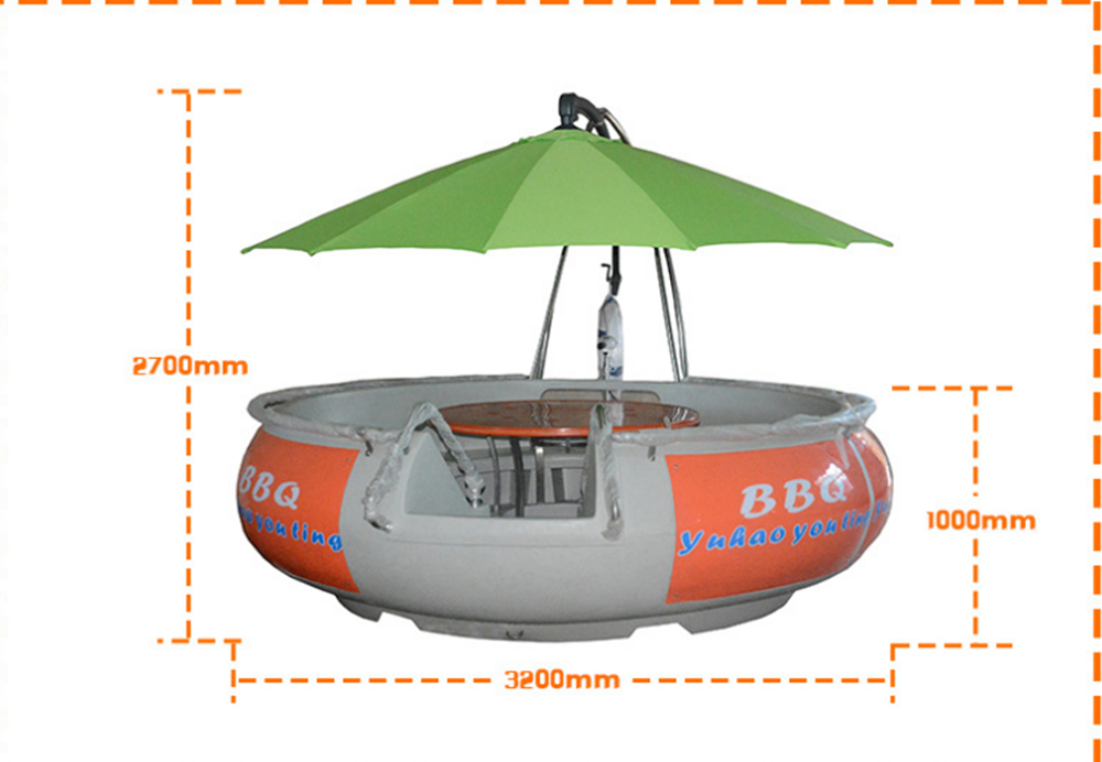 Electric pleasure boat BBQ BBQ boat 6 or 8 people round yacht factory direct sale sightseeing tour boat