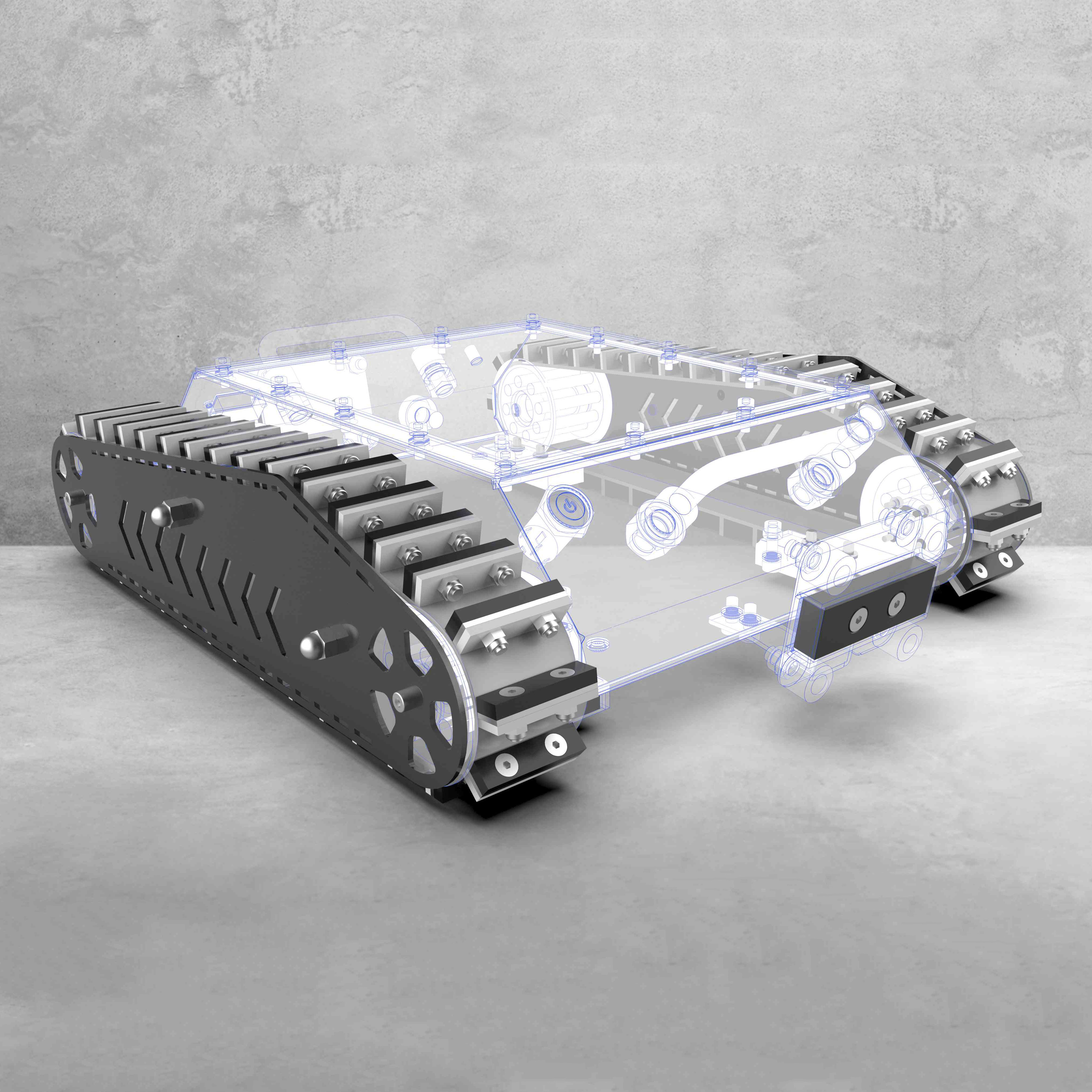 Small magnetic wall climbing crawler robot Track-Type robot chassis Construction machinery parts