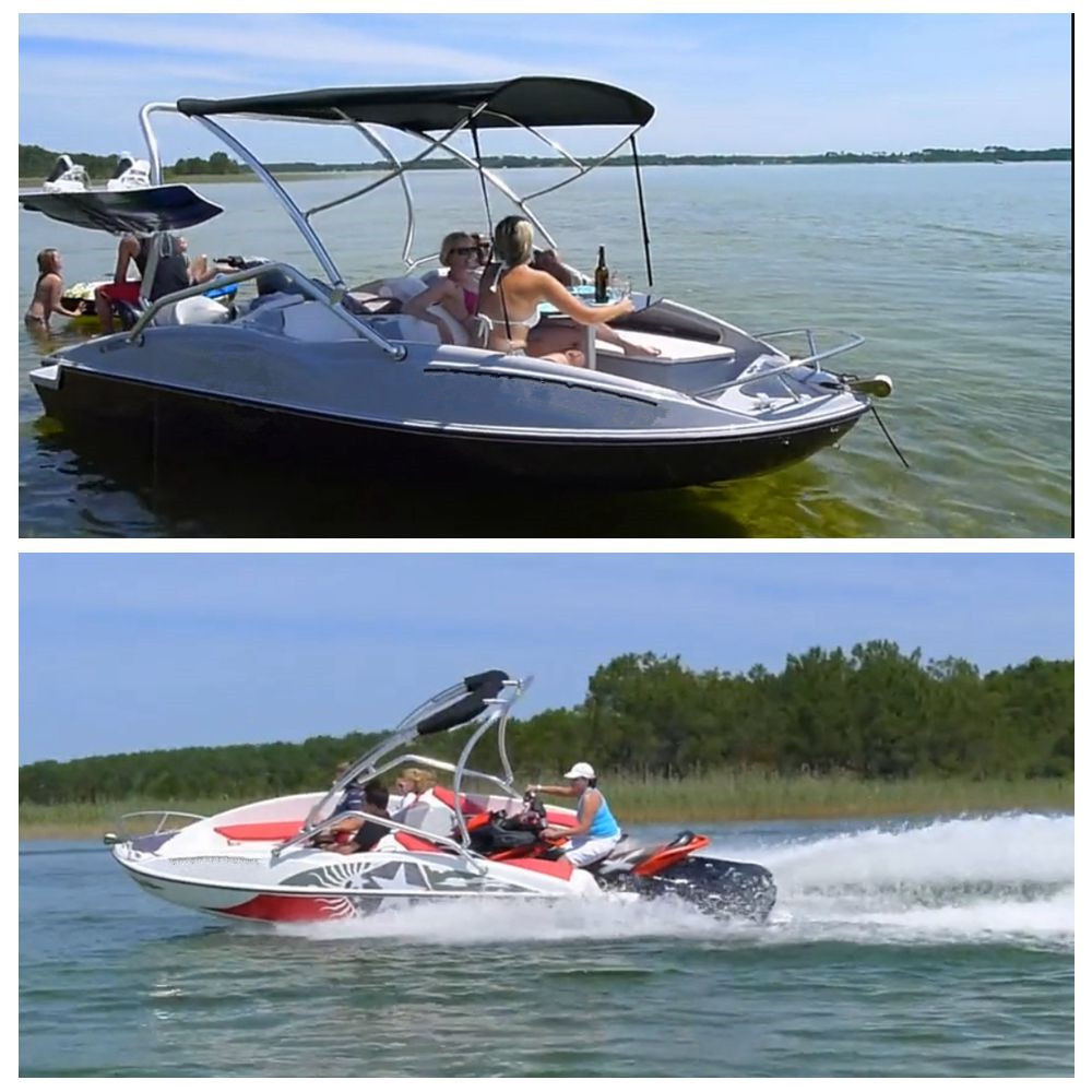 Motorboat soon became a yacht 6-person jet ski Powerboat combination boat