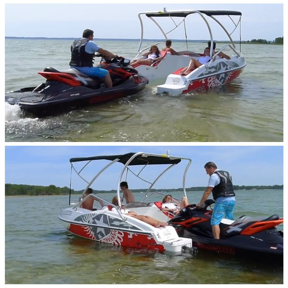 Motorboat soon became a yacht 6-person jet ski Powerboat combination boat