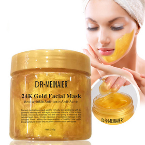 New Stock DR.MEINAIER 24K Gold Facial Mask Anti-wrinkle Anti-toxin Anti-acne 24K Gold Jelly Sleeping Mask