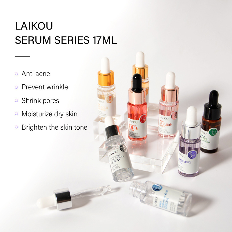 HM1813 LAIKOU Japan Sakura Serum Anti-Aging Hyaluronic Acid Pure 24K Gold Whitening Vitamin C Anti Wrinkle Face Serum