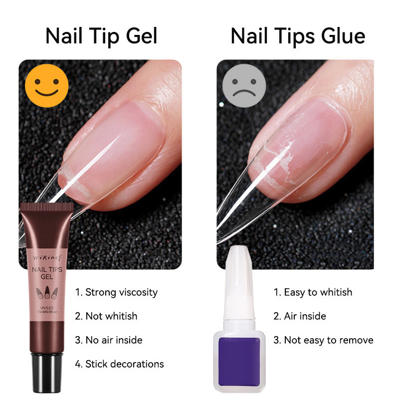 New Arrival 15ml Tube OEM Private Label Professional Nail Supplies Gel x Nail Tip Glue Gel For Nail Extension