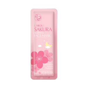 HM1812 LAIKOU Hydrating Moisturizing Repairing Brightening Firming Anti Wrinkle Sakura Sleeping Face Mask