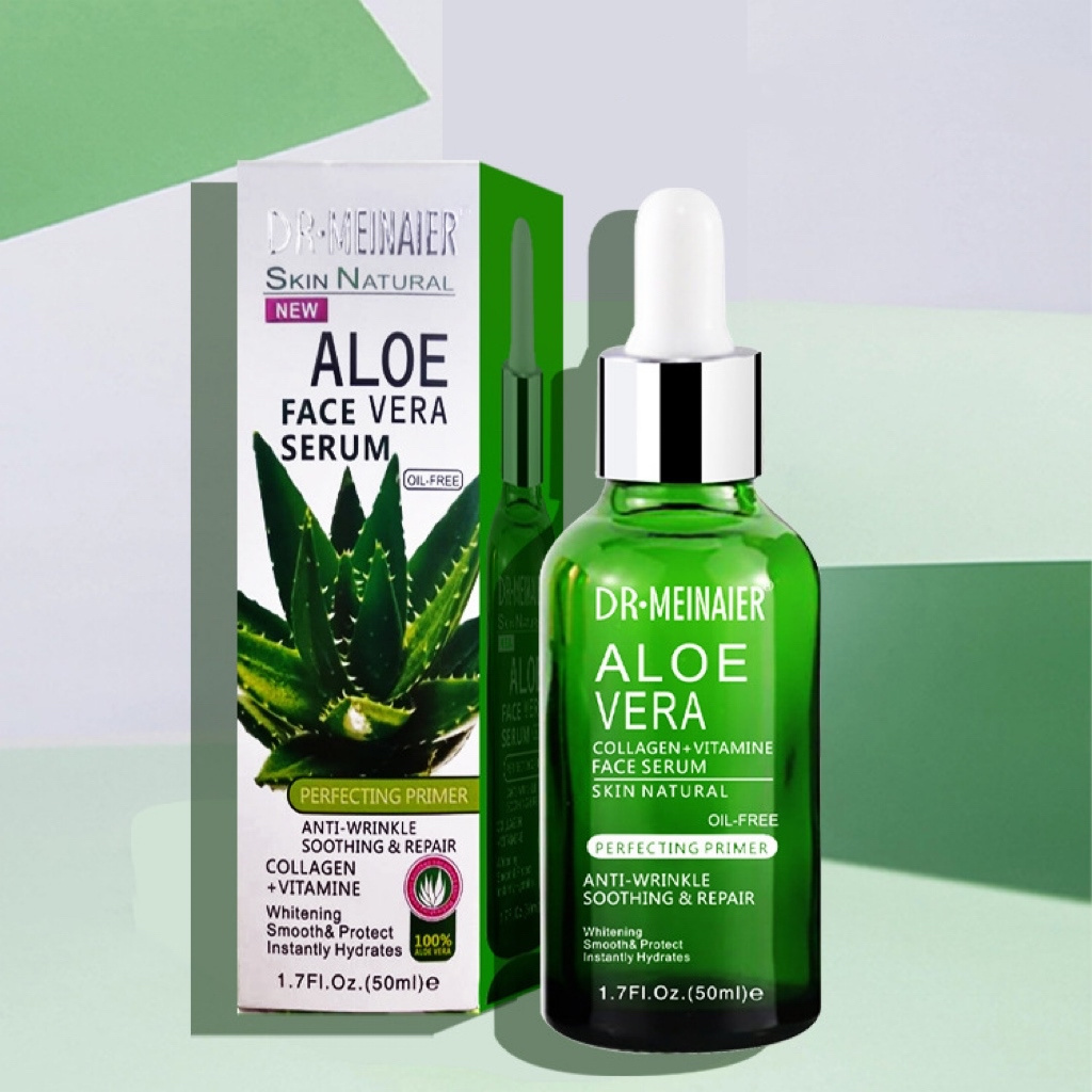 DR.MEINAIER Natural Aloe Vera Repair Solution 50ml Facial Brighten Firm And Nourish Moisturizing Face Serum