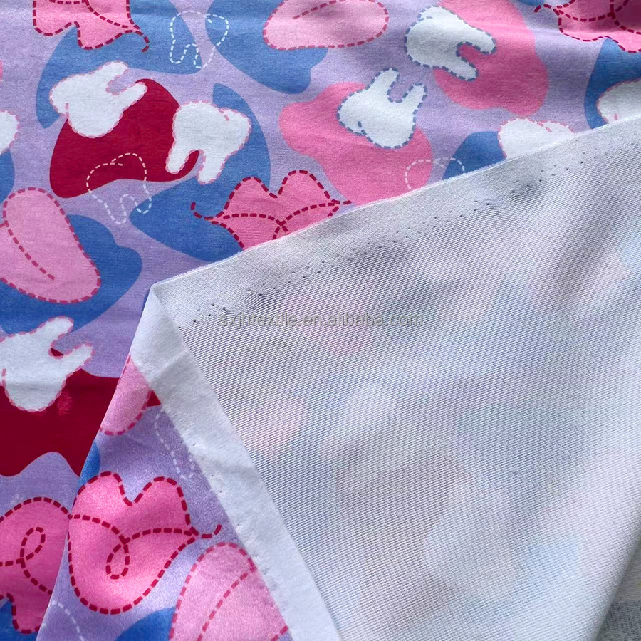 Custom digital Printed 100% polyester Minky plush fabric by the yard for baby blanket dress