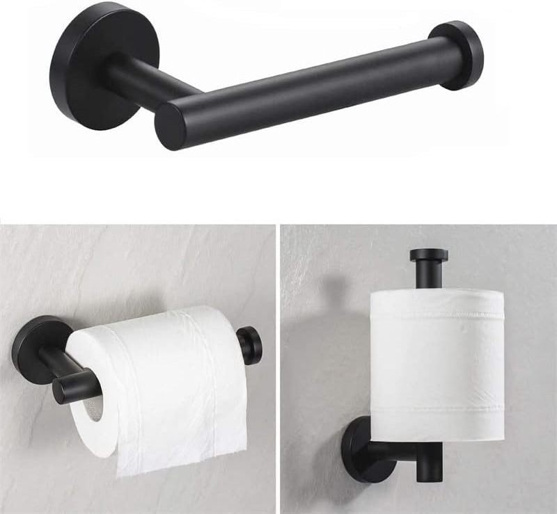 Matte Black Stainless Steel Bathroom Accessories Set 24