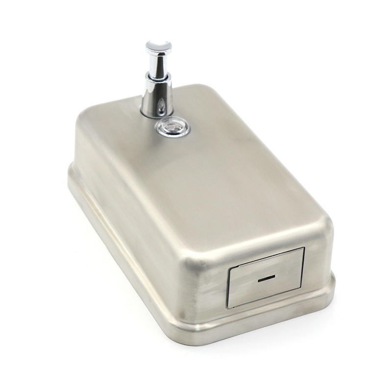 China wholesale Manual Stainless Steel Liquid Soap Dispenser hotel wall mounted hand wash soap dispenser lockable dispenser