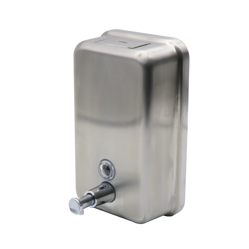 China wholesale Manual Stainless Steel Liquid Soap Dispenser hotel wall mounted hand wash soap dispenser lockable dispenser