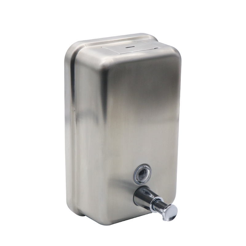 China wholesale Manual Stainless Steel Liquid Soap Dispenser hotel wall mounted hand wash soap dispenser lockable dispenser