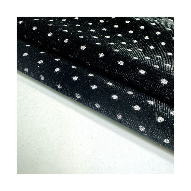 Factory direct sales 100% polyester spray silver spray fabric Black glitter spray polyester fabric for ladies dress