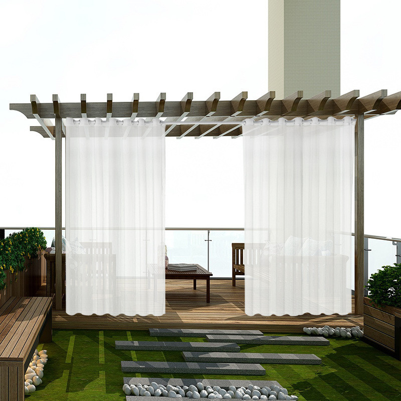 Wholesale Outdoor Patio Gazebo Sheer Waterproof Transparent Curtains For Terrace