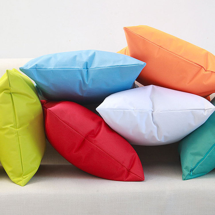 Wholesale Solid Polyester Patio Plain Waterproof Water Proof Outdoor Cushion Covers Pillowcases Pillow Cases