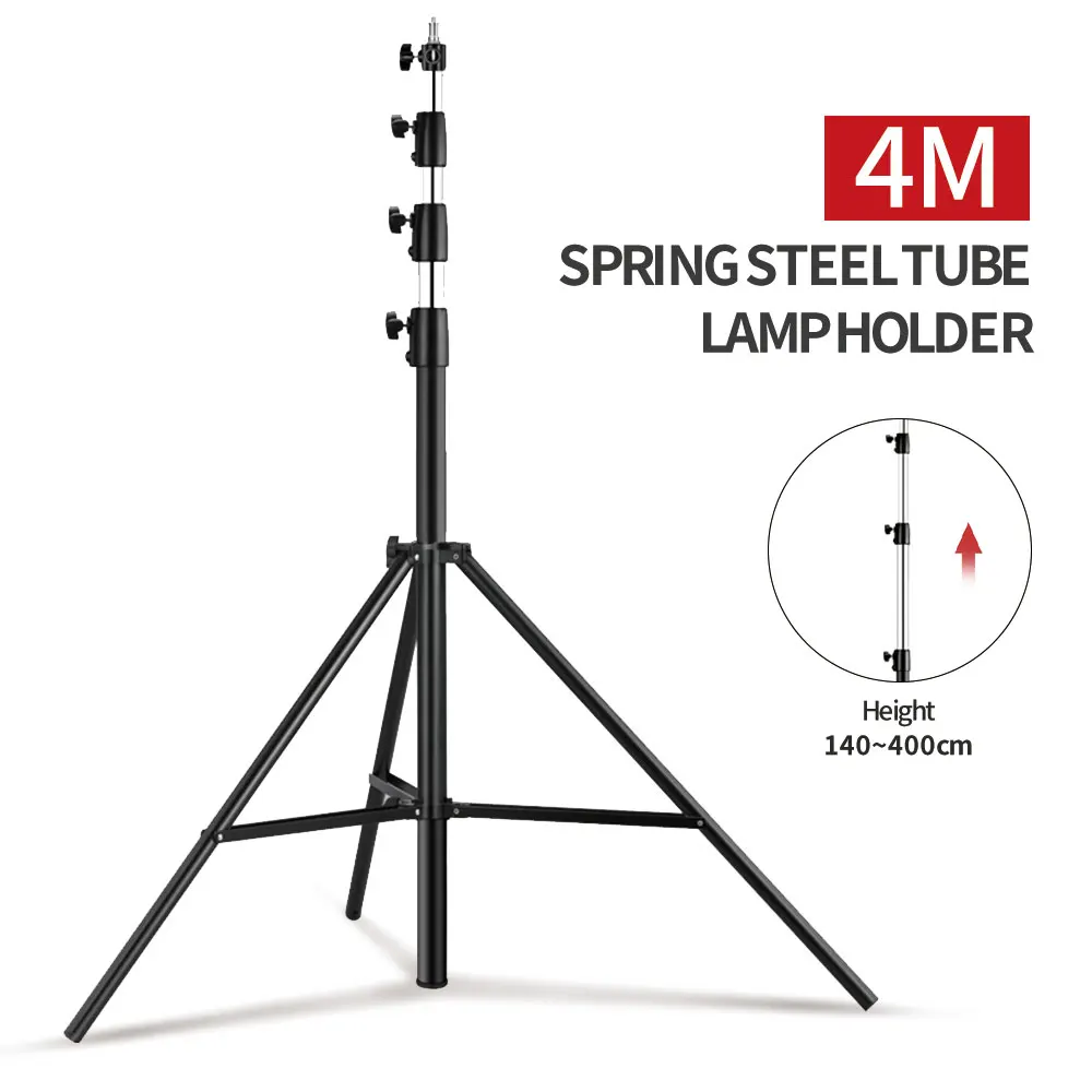 Light Stand Heavy Duty Tripod 4M/13.13ft Telescopic Photo Studio Adjustable Tripod Professional Photography Accessories