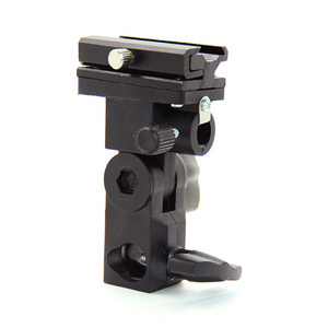 Type B Metal Flash Bracket Universal Hot Shoe Speedlite Umbrella Holder  Mount Swivel Adapter for Light Stand