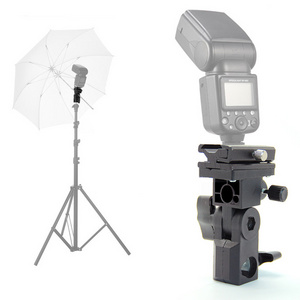 Type E Flash Speedlite Hot Shoe Umbrella Light Holder Universal Mount Stand Flash Bracket Compatible with Godox V860III TT685II