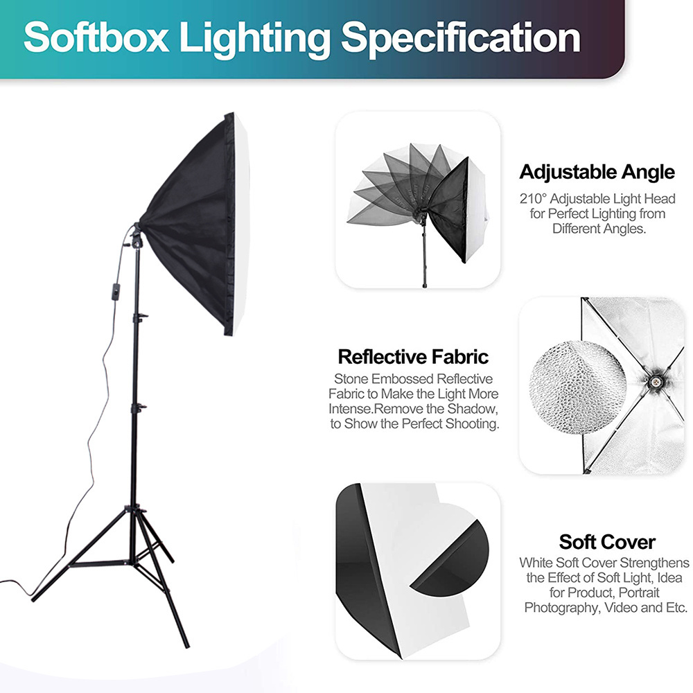 Cost-effective  photo studio equipment set include Backdrop stand,reflector,Photography  Lighting Kit Umbrella Soft box Set