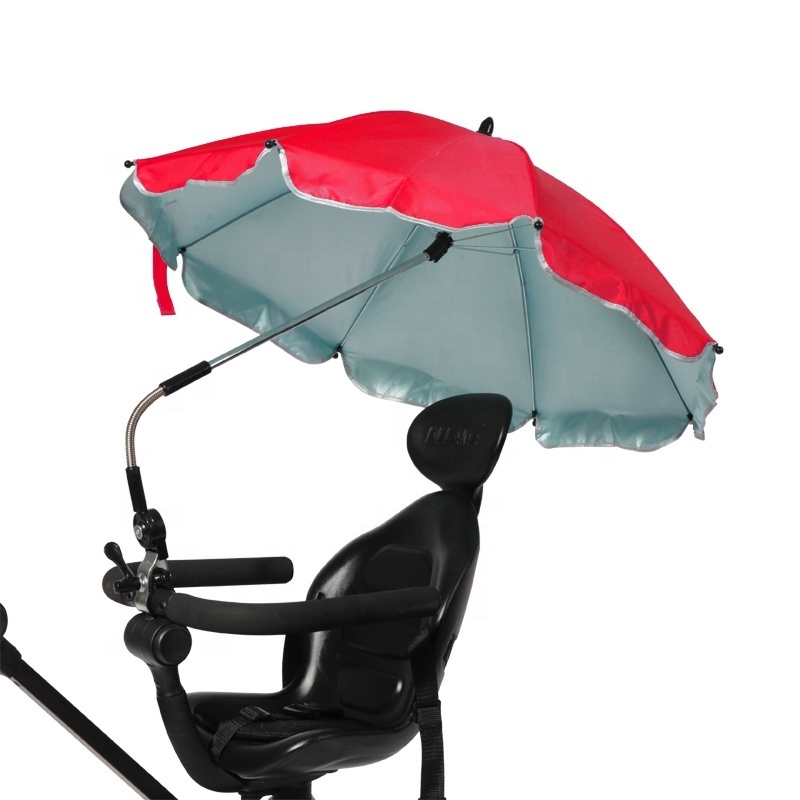 Chinese supplier 8-rib shade baby stroller clip umbrella