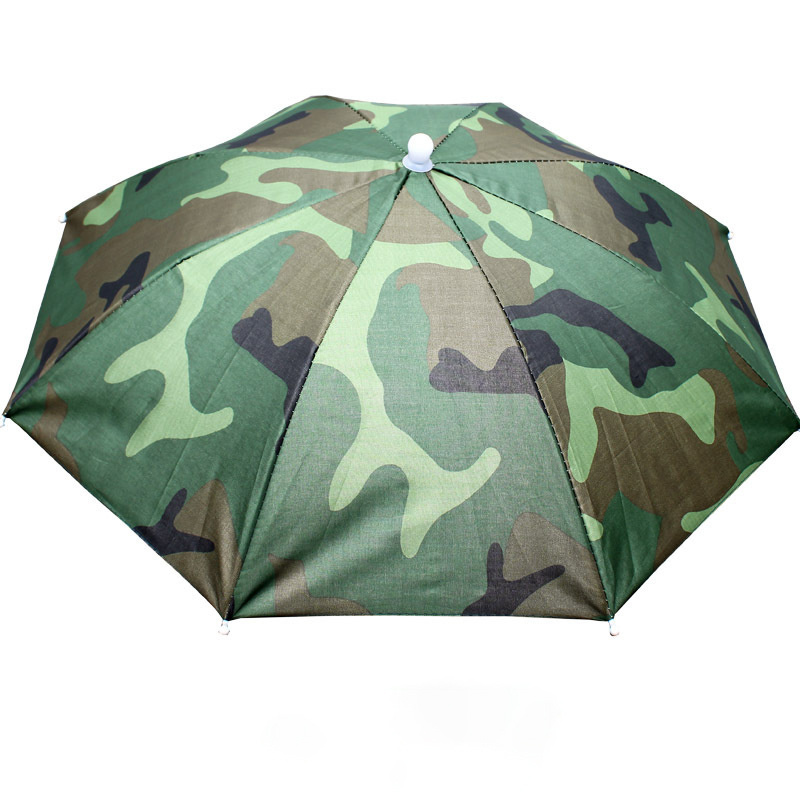 Outdoor Umbrella Hat Novelty Foldable Sun&Rainy Day Hands Free  Folding & Waterproof Multicolor Head Hat Umbrella