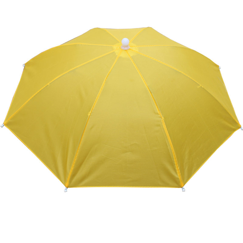 Outdoor Umbrella Hat Novelty Foldable Sun&Rainy Day Hands Free  Folding & Waterproof Multicolor Head Hat Umbrella