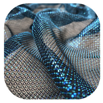 Shoes Decoration Bags and Suitcases 100% Polyester Shinny Stretch Glitter Lurex diamond mesh knit moonlight fabric