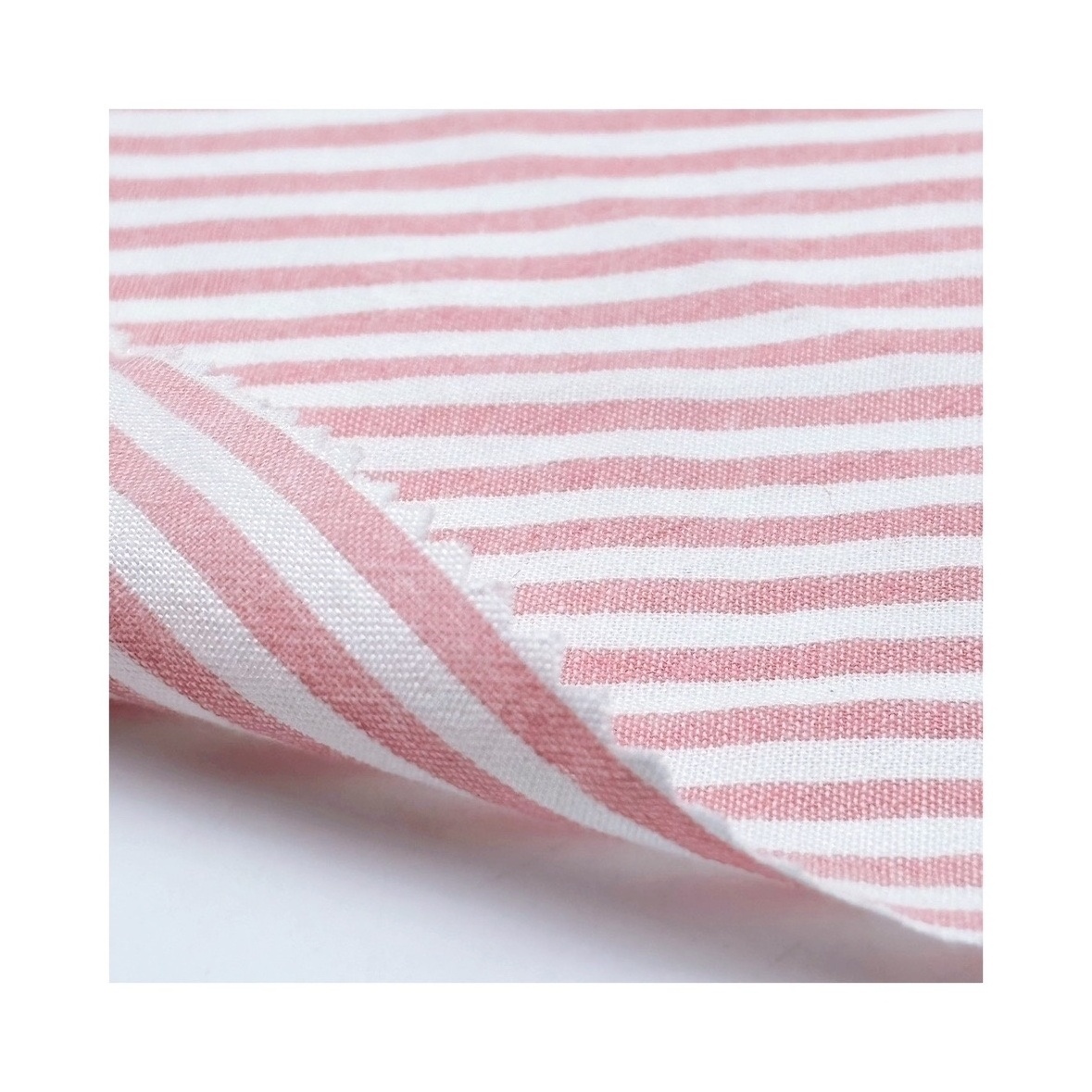 Manufacture 90GSM Red White Stripe Woven Japanese Cotton Rayon Yarn-Dyed Fabric For Mens Shirt