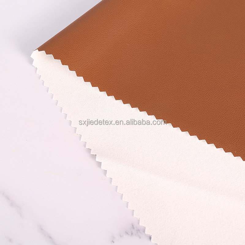 Wholesale PU 4 Way Stretch Polyester Soft Leather Cloth Faux Fabric Wool Faux Leather Designer Fabric