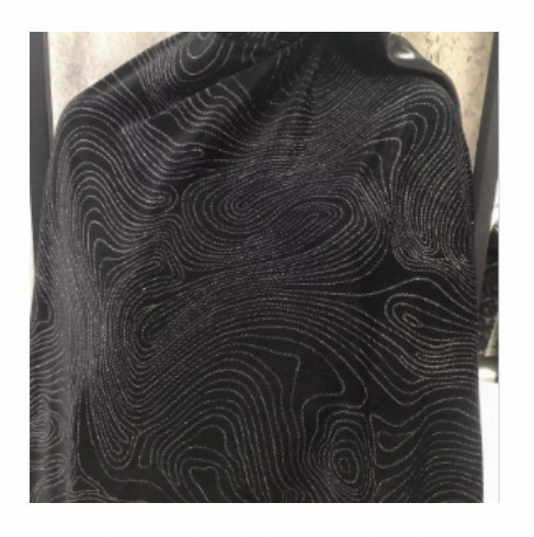 2022 New Design Korean Stretch Glitter Velvet Fabric Spandex Velour Fabric With Silver Glitter For Dress