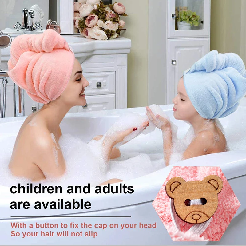 2025 jieshen Microfiber Hair Towel Premium Anti Frizz Hair Drying Wrap for Women Dry Hair Hat Super Absorbent Wrapped Bath Cap