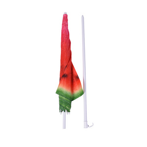 Custom Light Weight Small Compact 170 T Polyester Fruit Beach Umbrella for Sand with Tilt Mechanism