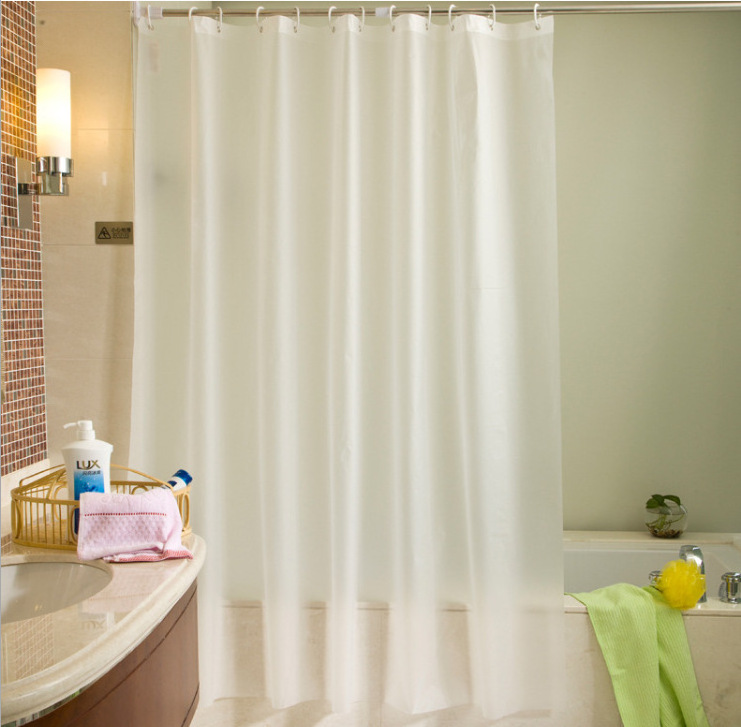 PEVA Shower Curtain Clear Bathroom Curtain Transparent Liner with Magnets Bottom Waterproof and Mildew Resistant Crystal PVC Bag