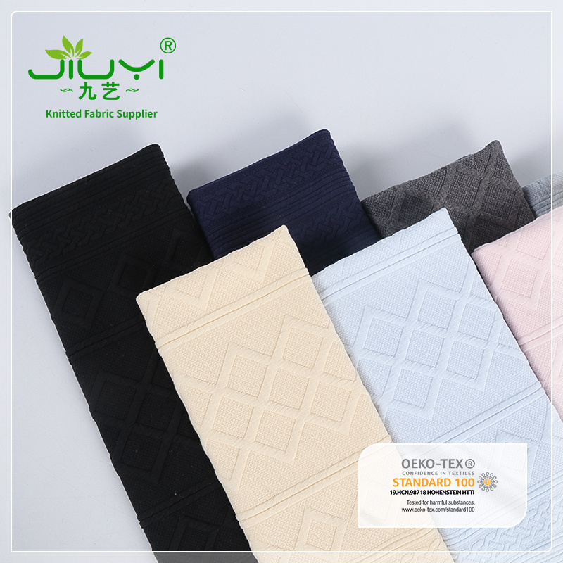 various types mattress polyest scuba fabric wholesale knit 95% polyester 5% spandex jacquard scuba fabric for clothes