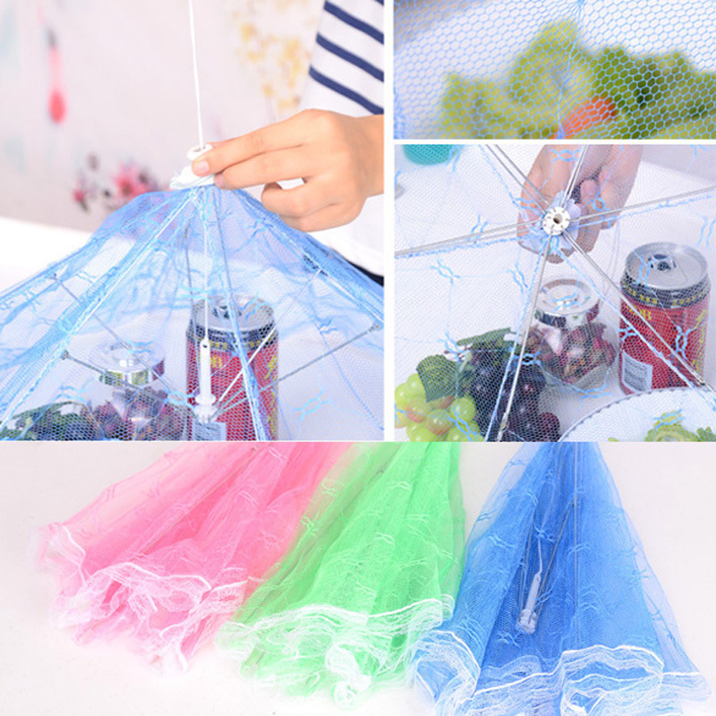 Portable Umbrella Style Food Cover Anti Mosquito Meal Cover Lace Table Home Using Food Cover Kitchen Gadgets Cooking Tools