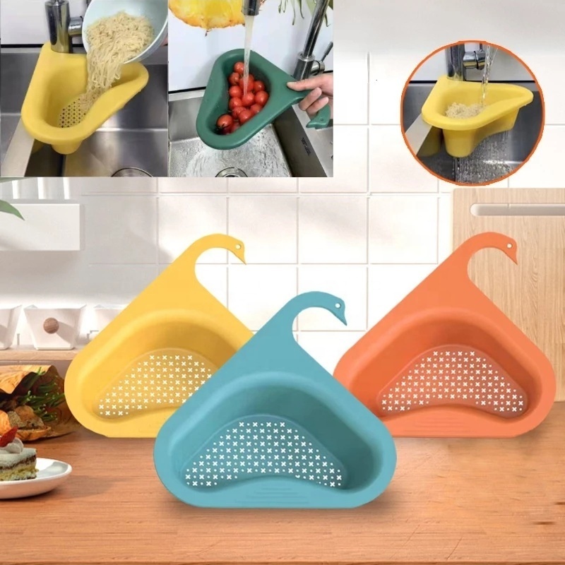 Kitchen Leftover Sink Strainer Sink Swan Drain Basket General Fruit and Vegetable Drain Basket Multifunctional Drain Basket