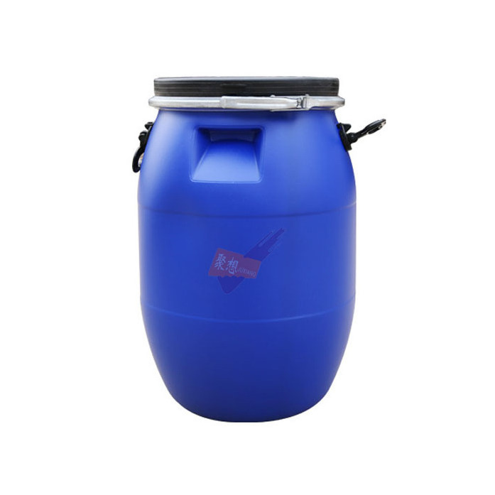 Plastic Barrel 200 Litre Hdpe Open Top Blue Plastic Drum 55 Gallon Plastic Drum With Iron Hoop