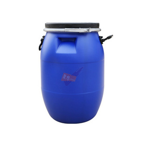 Plastic Barrel 200 Litre Hdpe Open Top Blue Plastic Drum 55 Gallon Plastic Drum With Iron Hoop