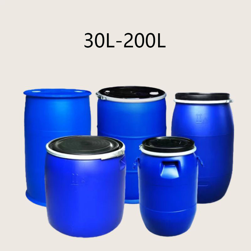 Plastic Drums 30 L 50L 60L 120L 160L 200L Open-top Blue Plastic Barrels Drum Plastic Container for Chemical/oil/water