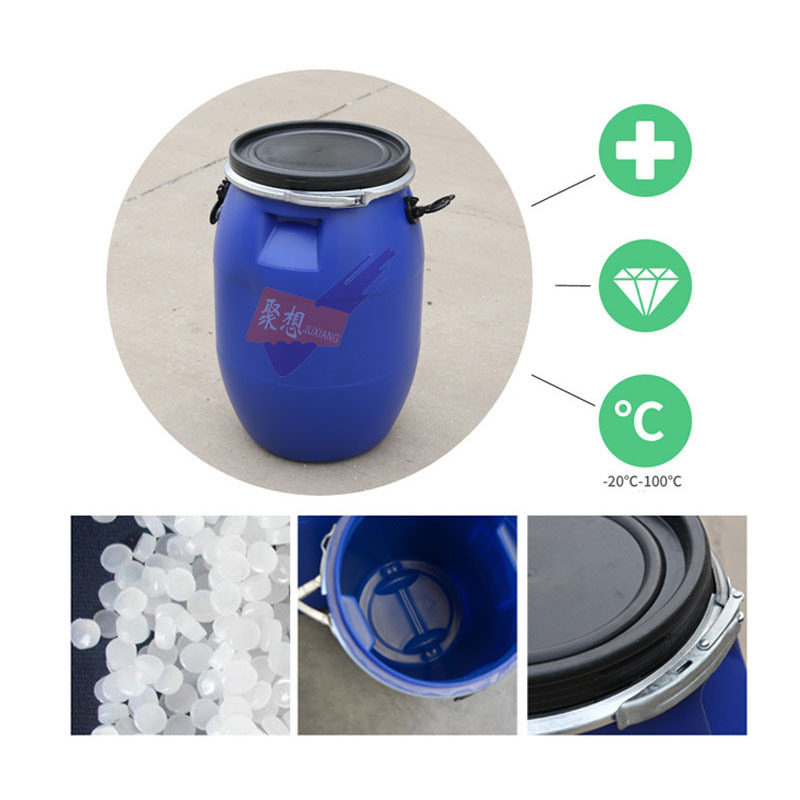 Plastic Barrel 200 Litre Hdpe Open Top Blue Plastic Drum 55 Gallon Plastic Drum With Iron Hoop