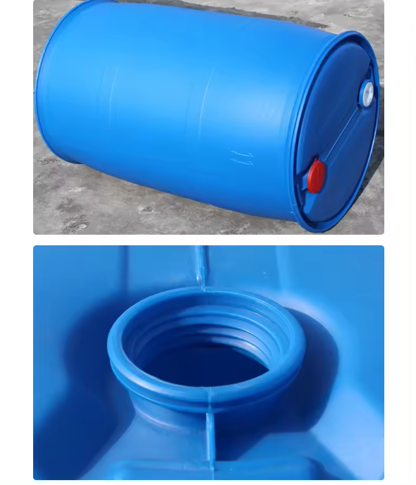 55 gallon plastic drum 200L Chemica/Water/Oil Container Storage Shipping Barrels  blue Closed Top Container