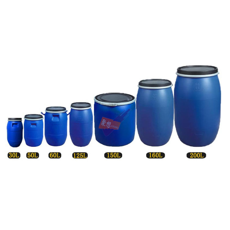 Plastic Drums 30 L 50L 60L 120L 160L 200L Open-top Blue Plastic Barrels Drum Plastic Container for Chemical/oil/water