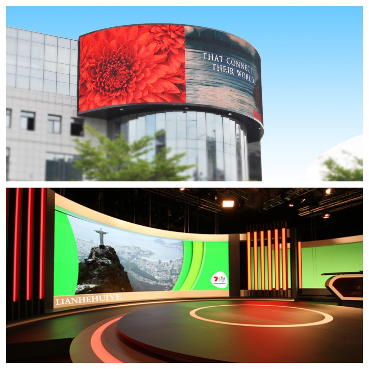 Outdoor Indoor Flexible Curve Bendable LED Video Wall Curved Soft LED Display Screen