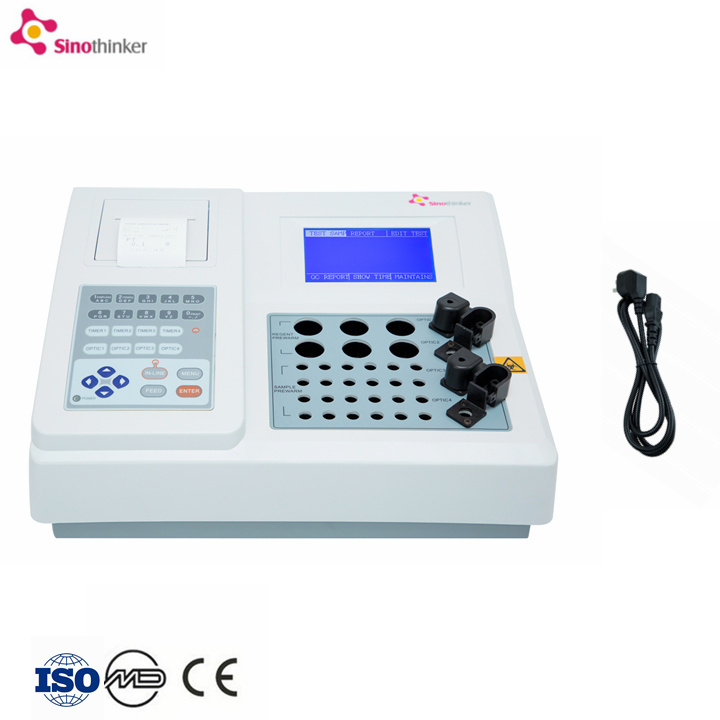 Factory Price Chemistry Coagulation Analyzer Coagulometer 2 /4 Channel Blood Coagulation Analyzer