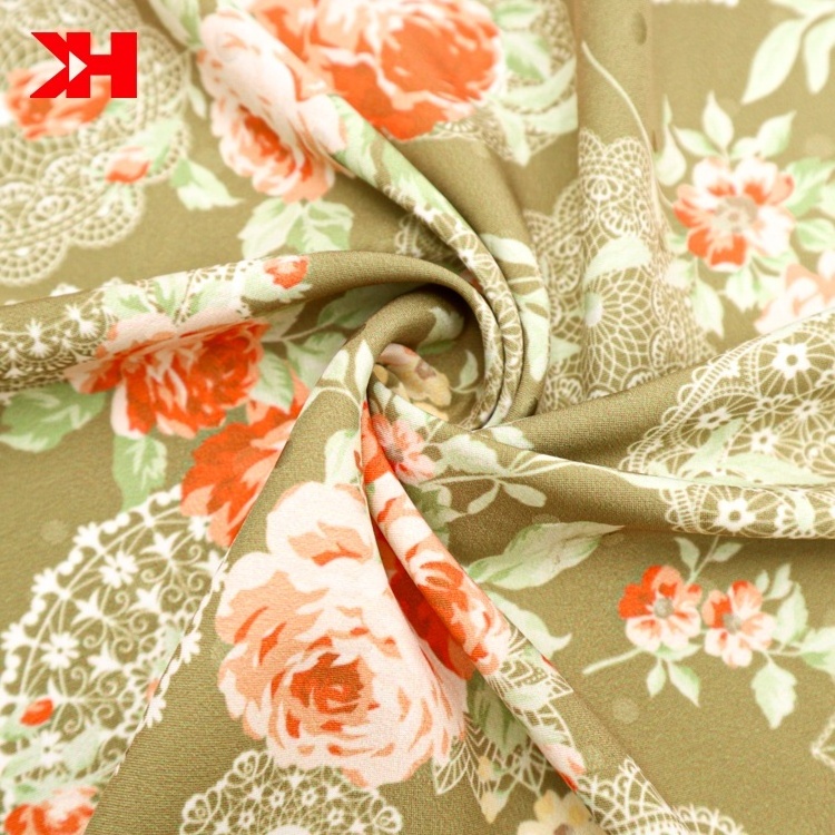 Material Fabrics Chineses  italian jacquard silk Textiles 100% polyester silk satin digital print fabric