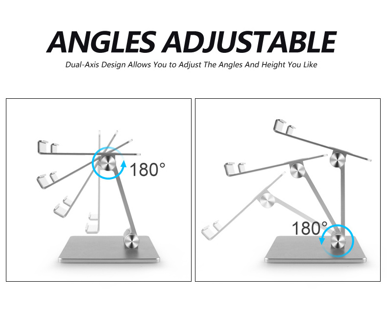 The Newest Universal Foldable Metal Tablet Stand for iPad Tablet Aluminum Stand Holder