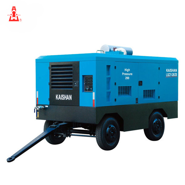 KAISHAN Diesel Portable Mobile or Skid - mounted Screw Air compressor For Sand blast  infrastructure construction