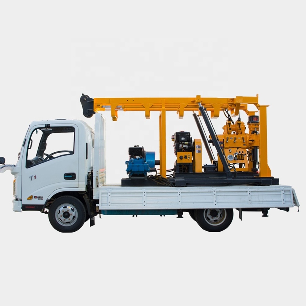 soil crawler Official 600 meter 200meters Deep 300m trailer hydraulic Truck Mounted Water Well Drilling Rig