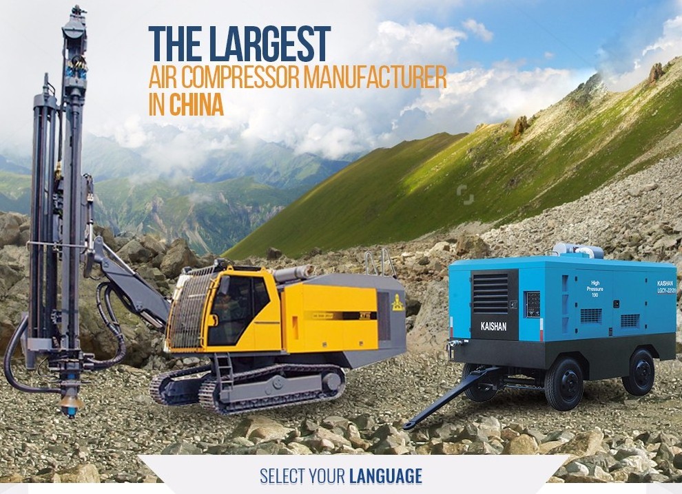 Diesel KAISHAN LGCY-23/18 Portable High Pressure Air Compressors for mining drilling rig