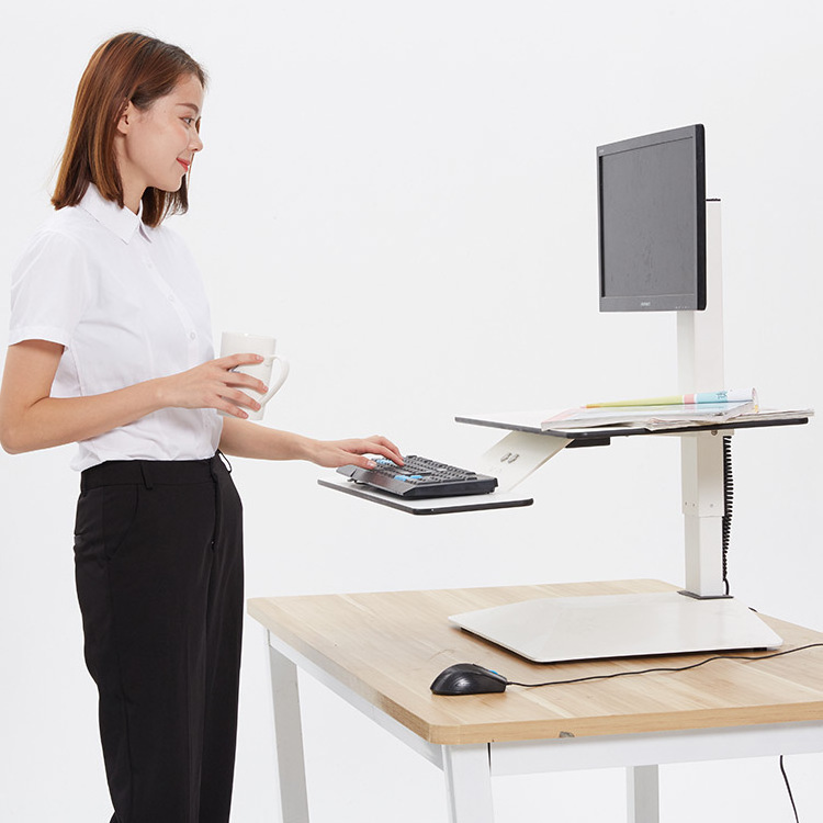 Electric Standing Desk - For People with Bad Backs - Adjustable Height Desktop Converter